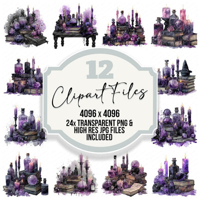 Witchy Potion Halloween Centrepiece Clipart Set (DDD007530)