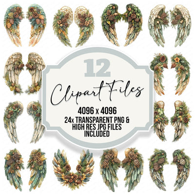 Woodland Charm Angel Wings Clipart Set (DDD007580)