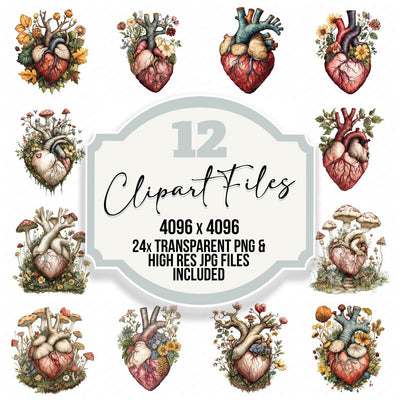 Woodland Forest Human Heart Clipart Set (DDD007582)