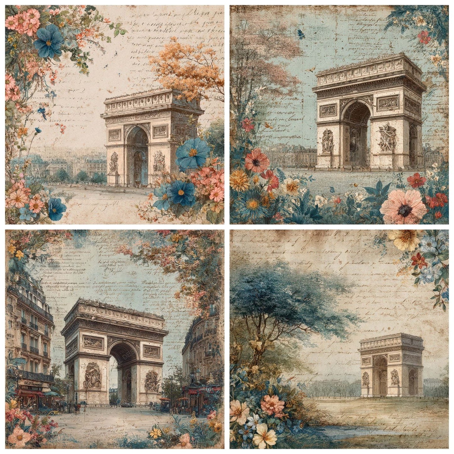 France Charm Arc Triomphe Digital Paper Pack (DDD007768)