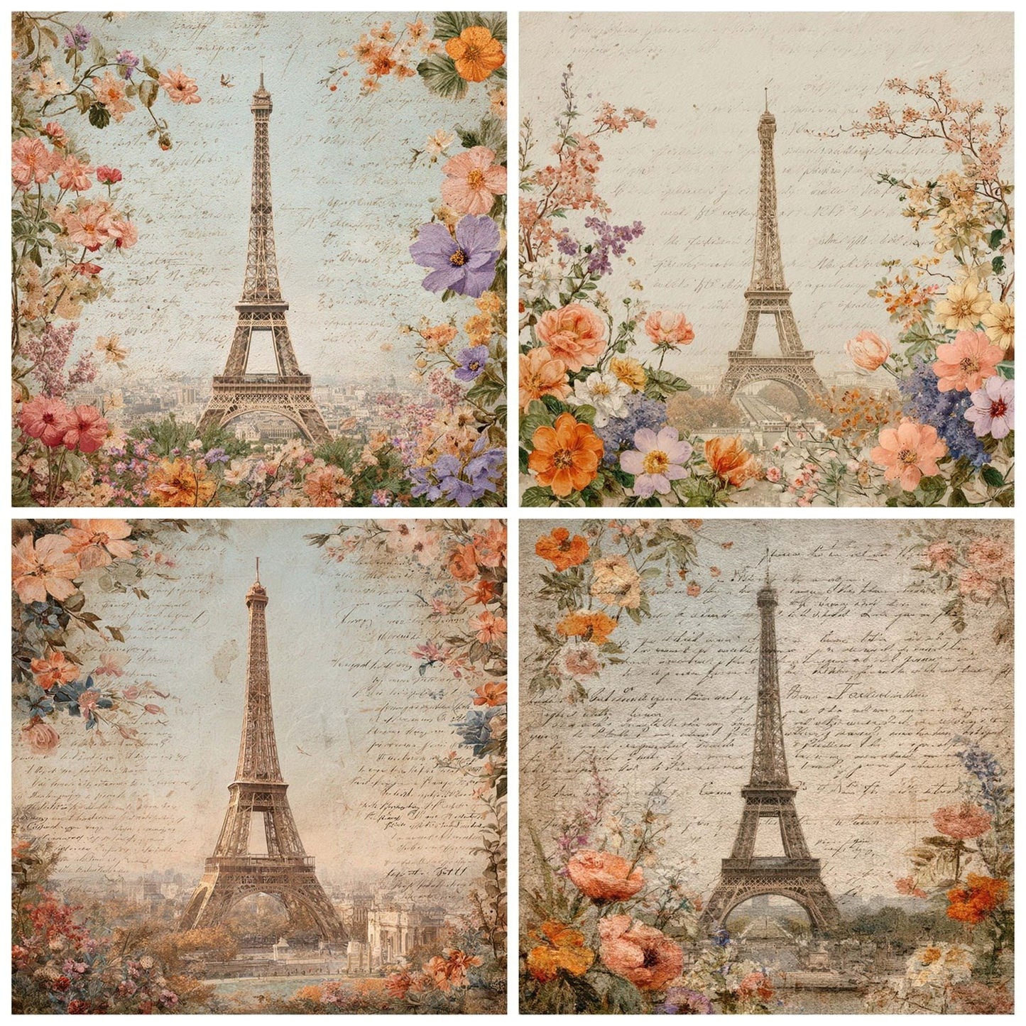 France Charm Paris Antique Digital Paper Pack (DDD007770)