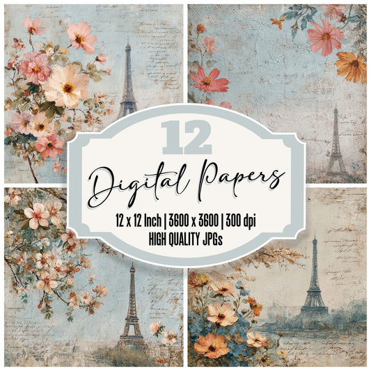 France Charm Paris Dream Digital Paper Pack (DDD007771)