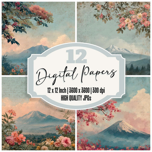 World Charm Mount Fuji Digital Paper Pack (DDD007784)