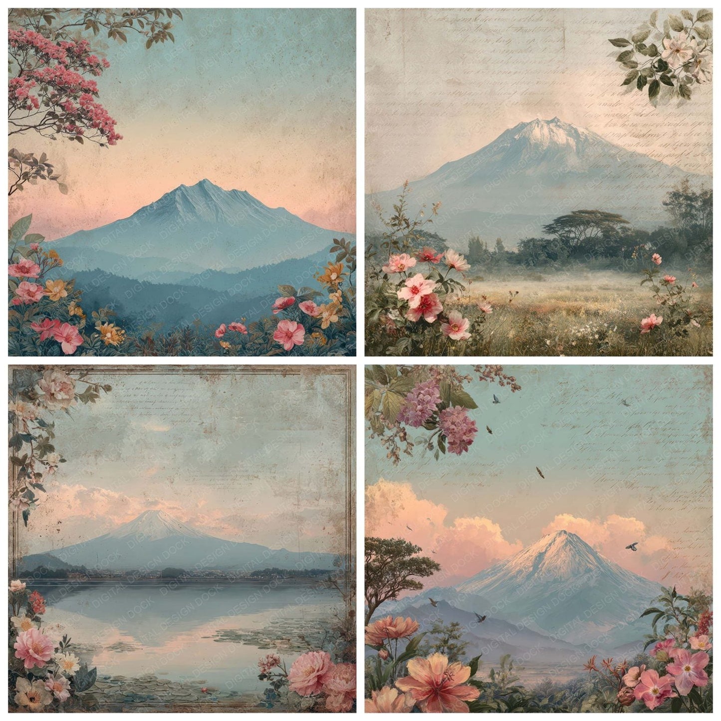 World Charm Mount Fuji Digital Paper Pack (DDD007784)