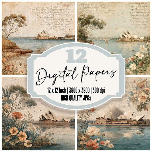 World Charm Sydney Opera Digital Paper Pack (DDD007786)