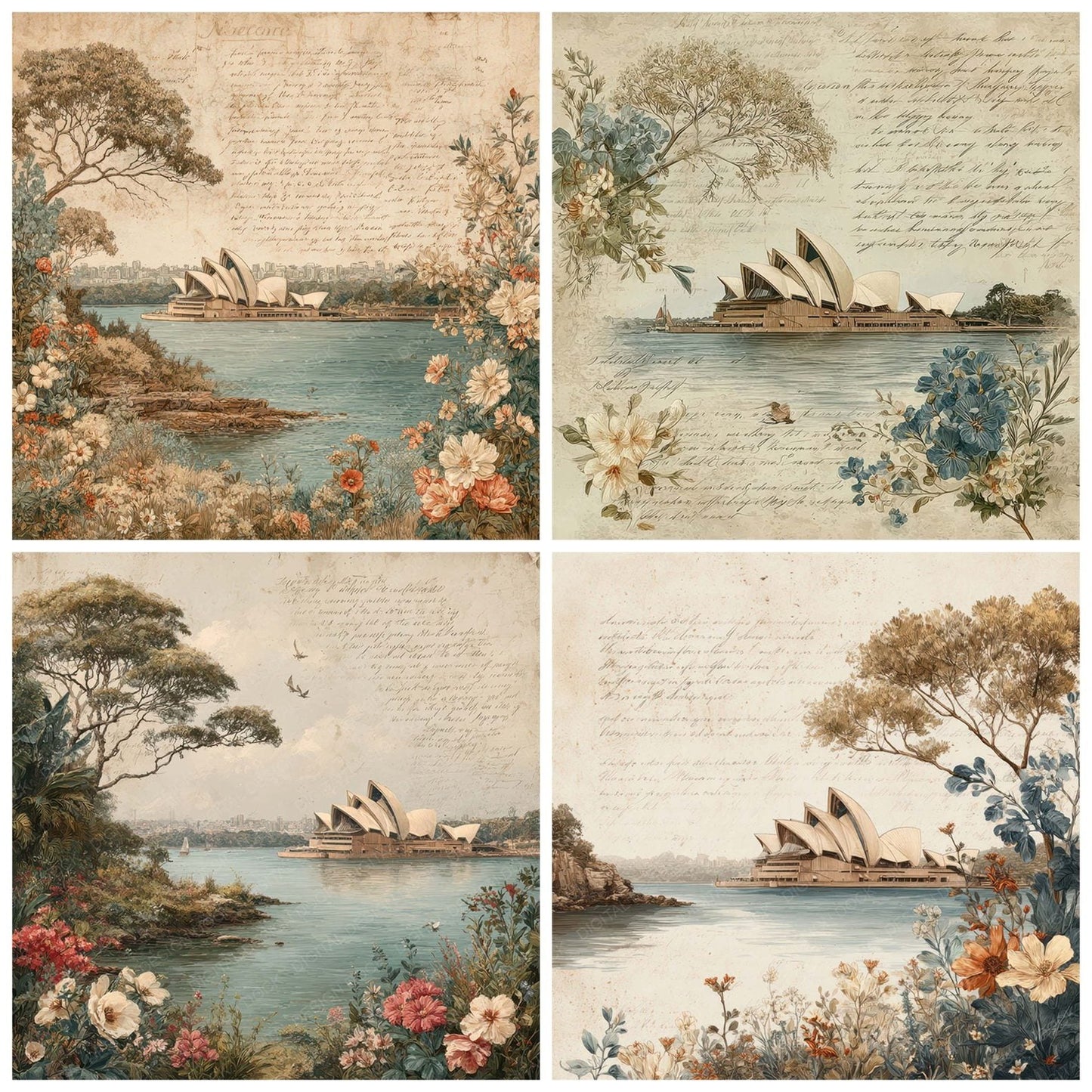 World Charm Sydney Opera Digital Paper Pack (DDD007786)