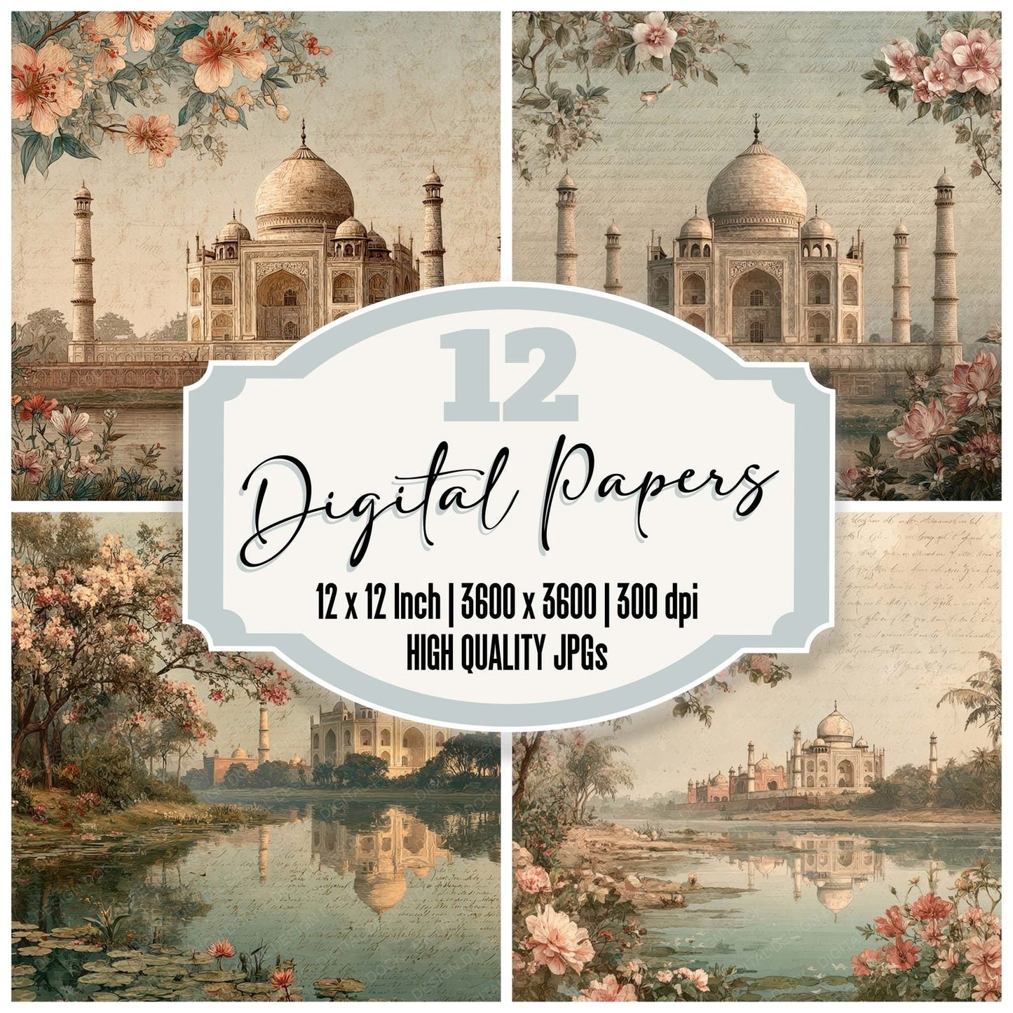 World Charm Taj Mahal Digital Paper Pack (DDD007787)