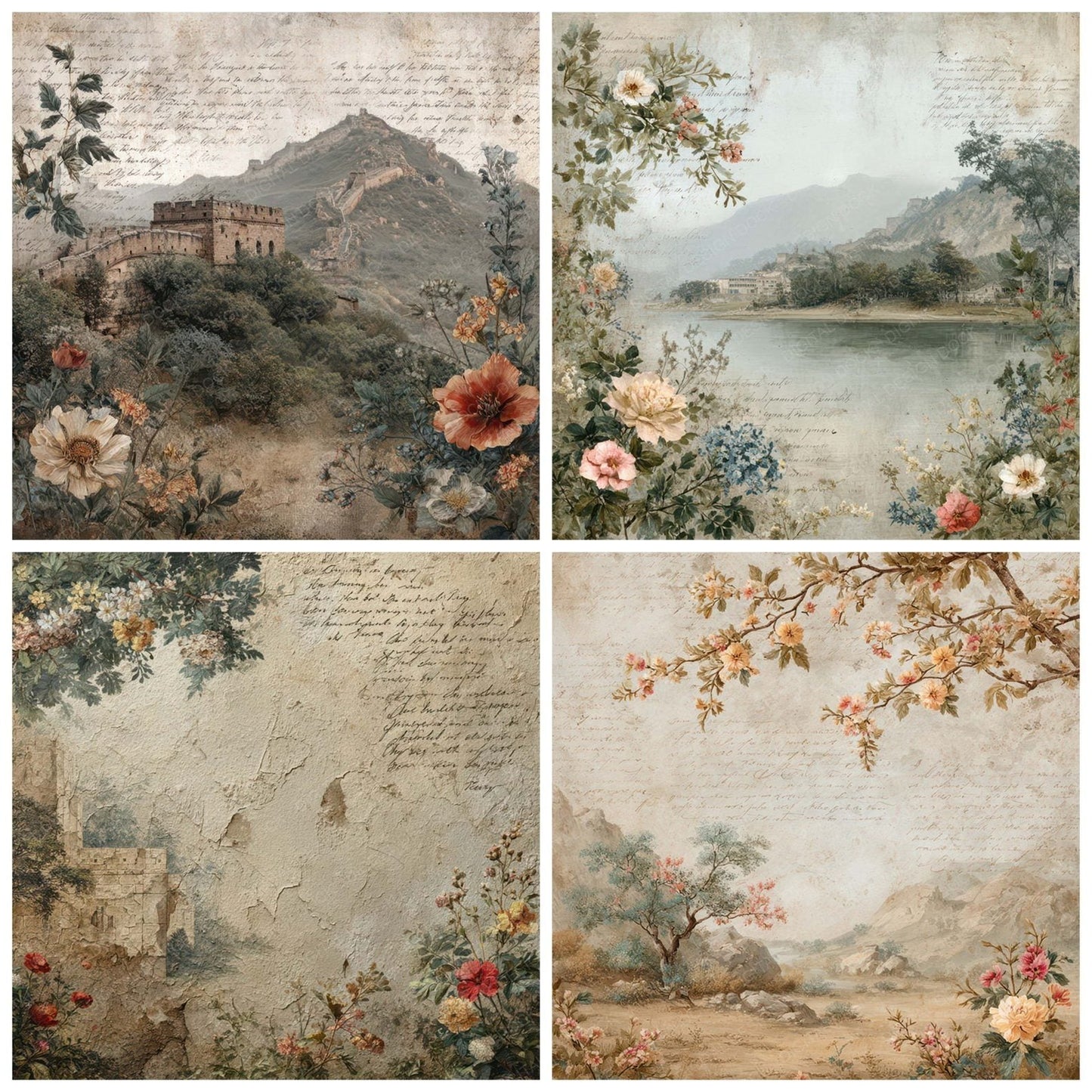 China Charm Landmark Great Wall Digital Paper Pack (DDD007789)