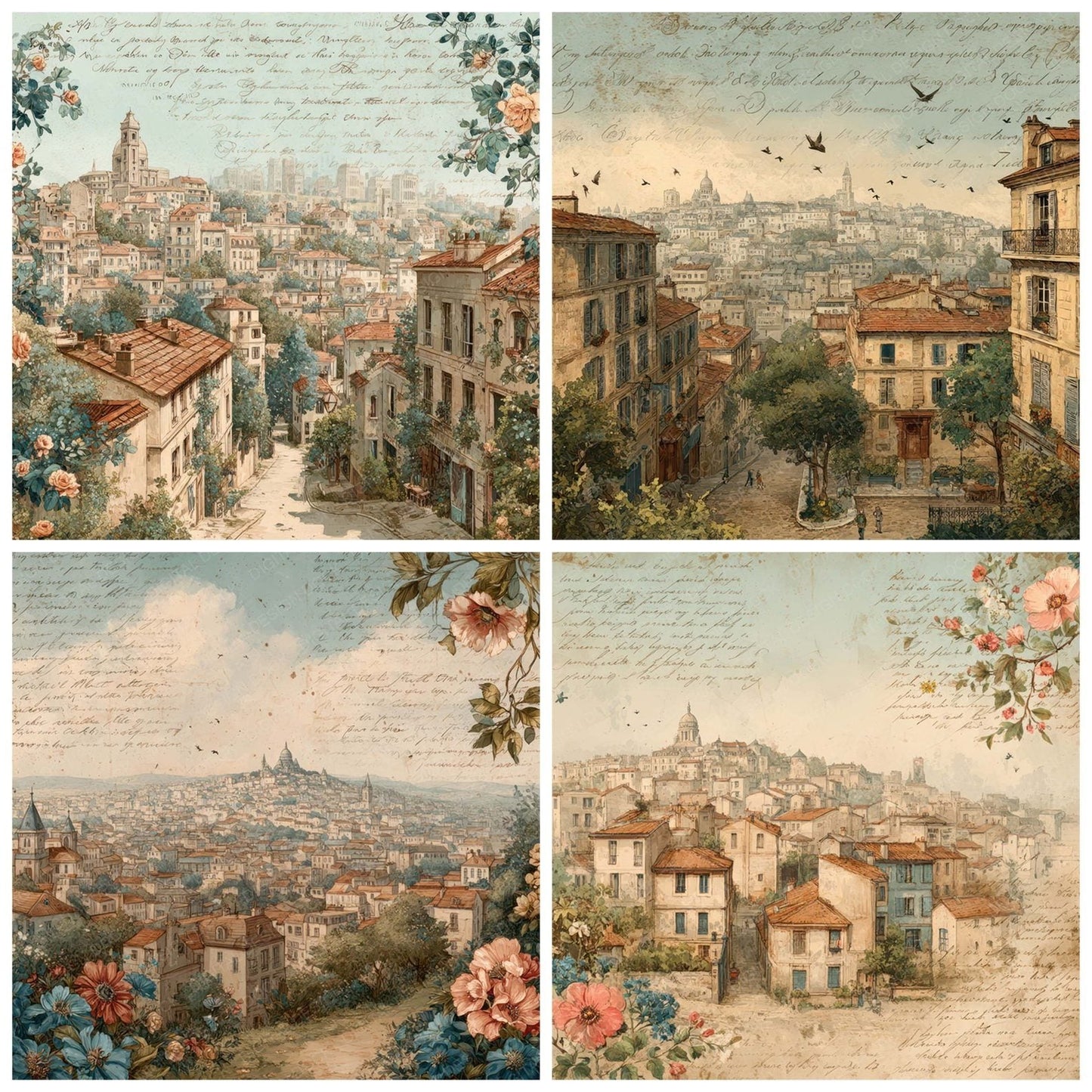 France Charm Montmartre Digital Paper Pack (DDD007793)