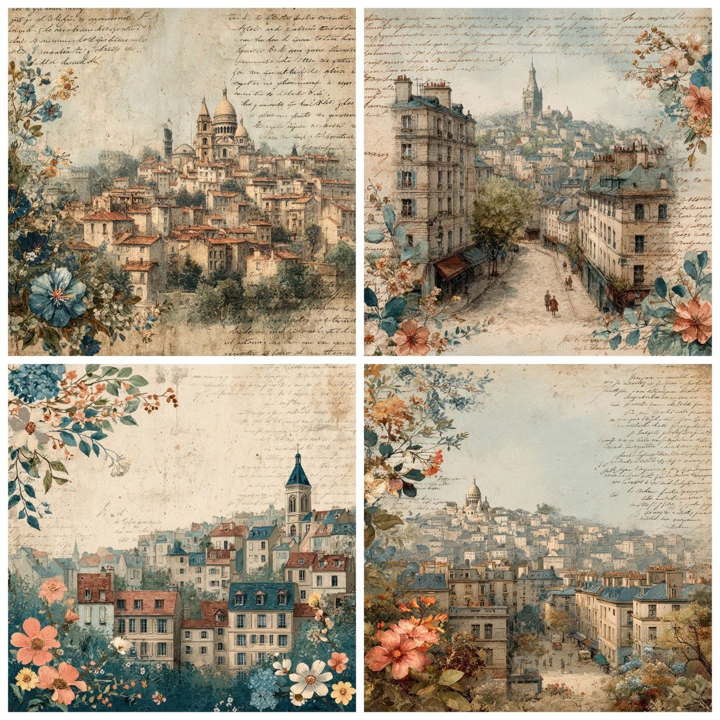 France Charm Montmartre Digital Paper Pack (DDD007793)