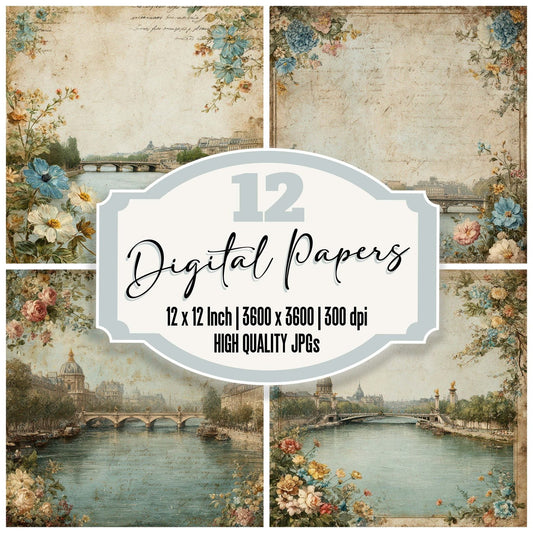 France Charm Pont Alexandre Digital Paper Pack (DDD007794)