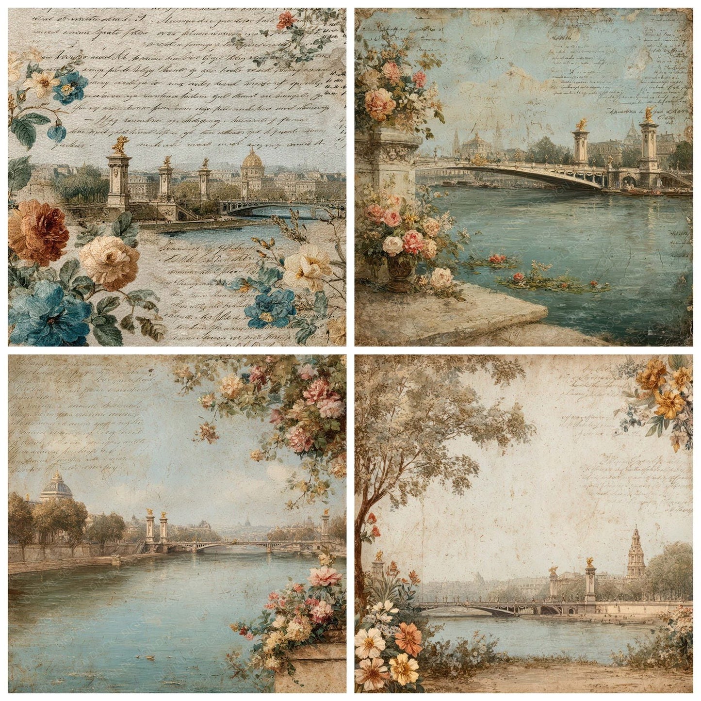 France Charm Pont Alexandre Digital Paper Pack (DDD007794)