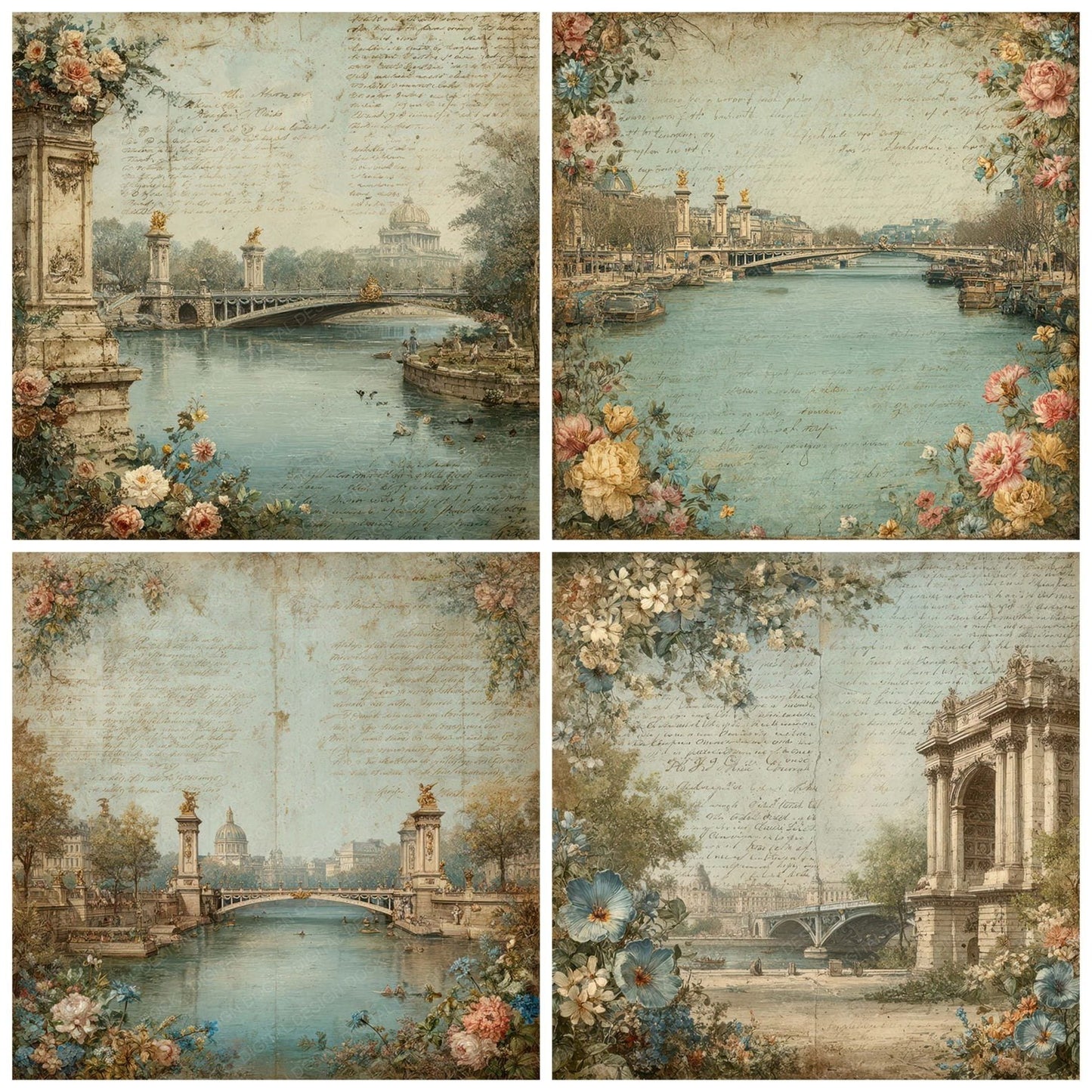 France Charm Pont Alexandre Digital Paper Pack (DDD007794)