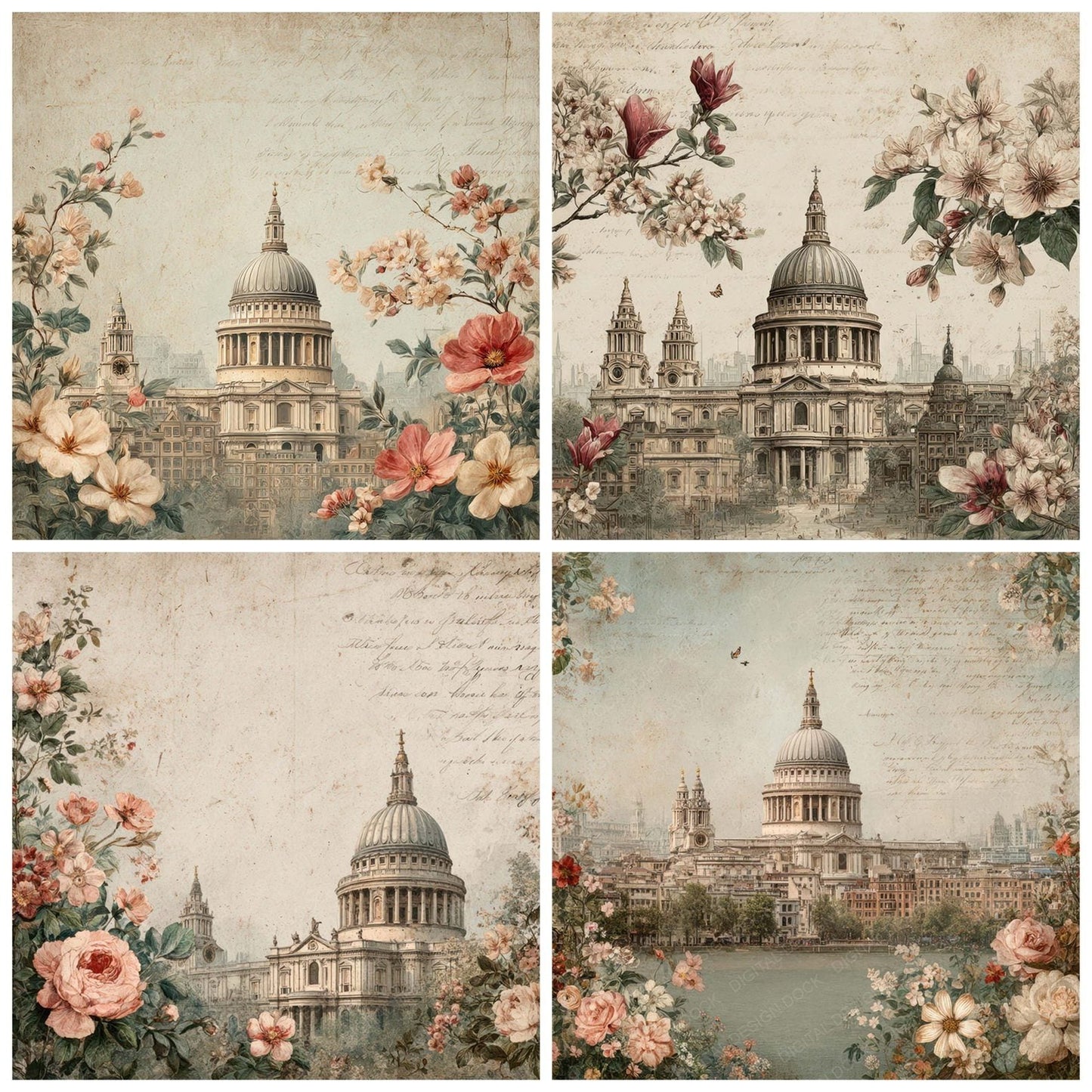 London Heritage St Pauls Cathedral Digital Paper Pack (DDD007801)