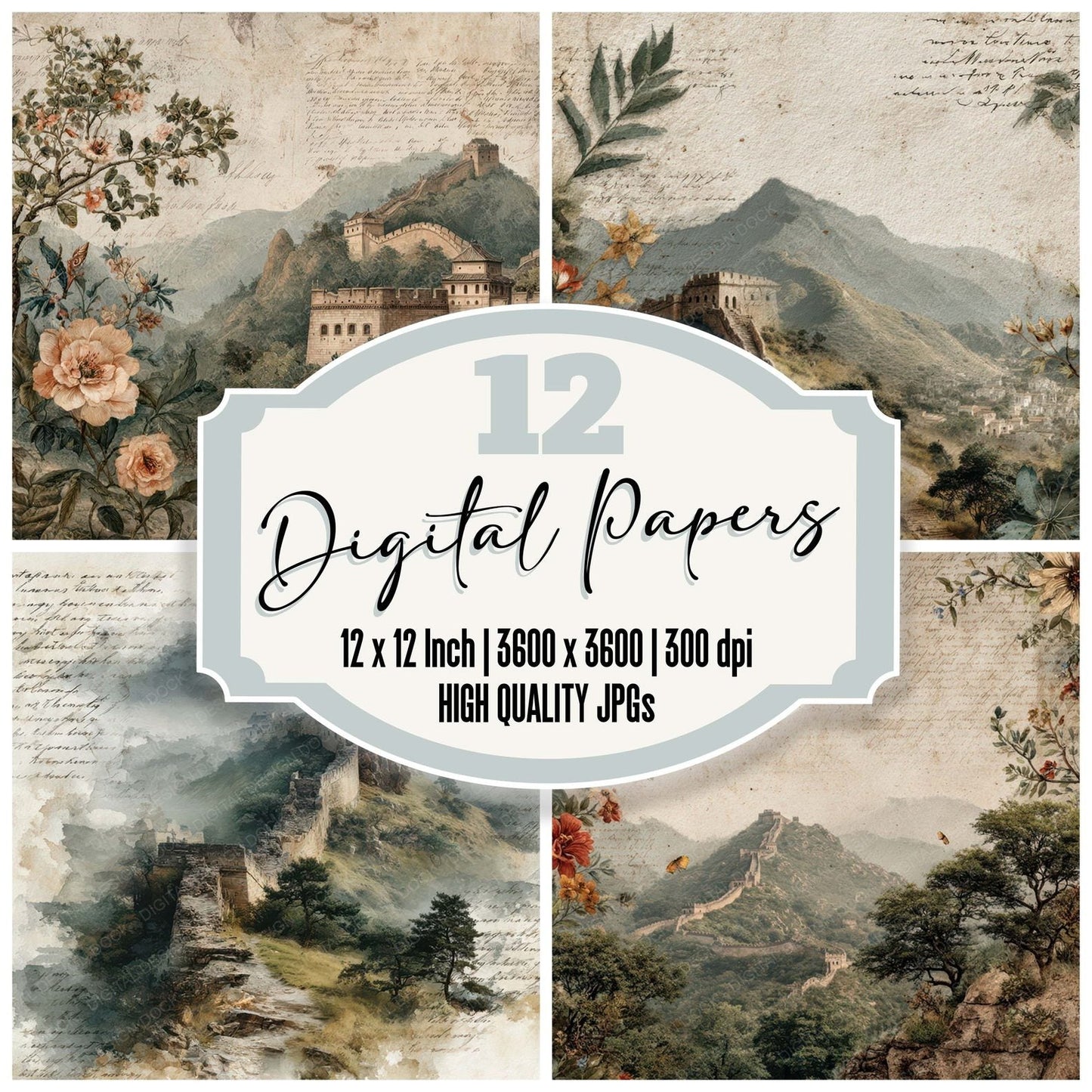 World Wonders Landmark Great Wall Digital Paper Pack (DDD007805)