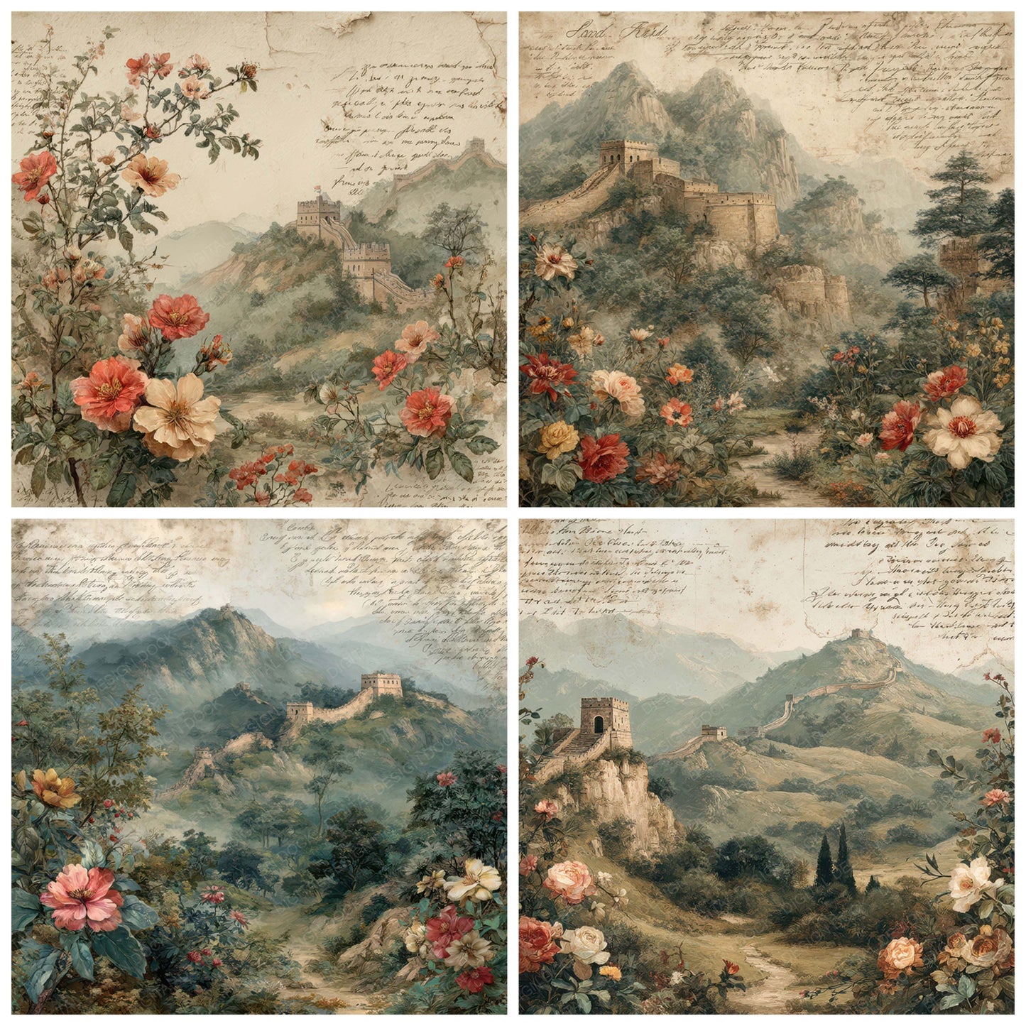 World Wonders Landmark Great Wall Digital Paper Pack (DDD007805)