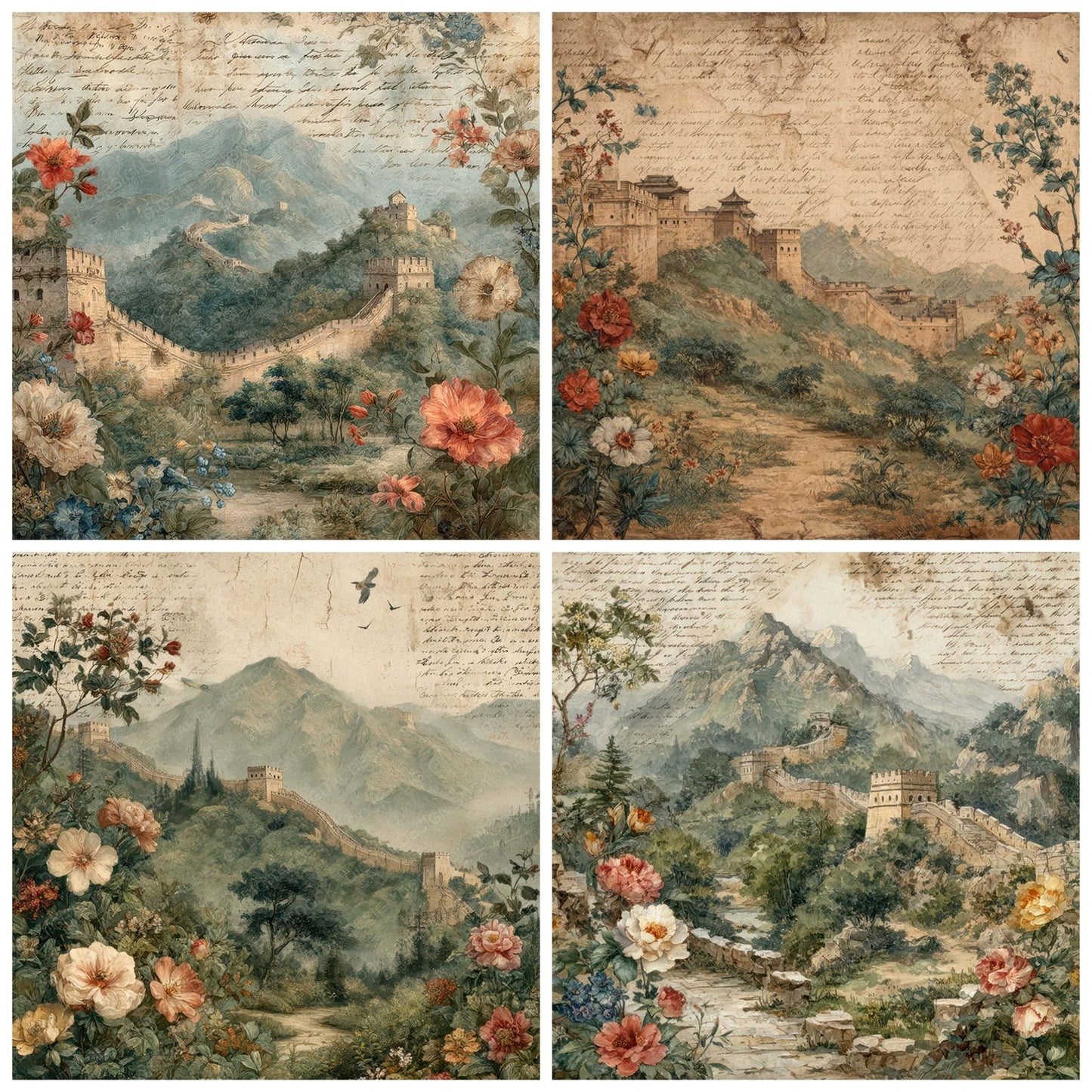 World Wonders Landmark Great Wall Digital Paper Pack (DDD007805)