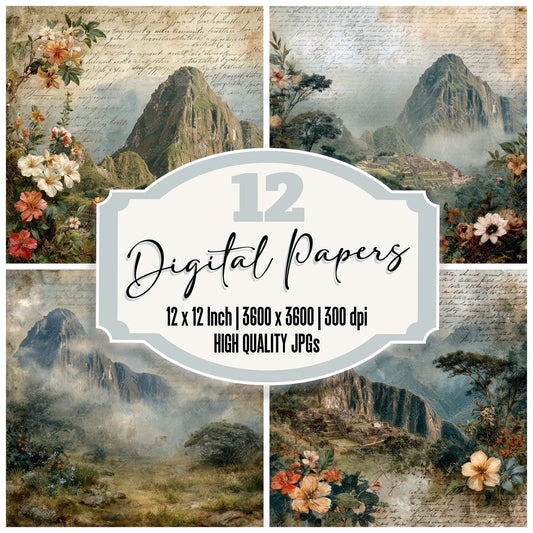 World Wonders Landmark Machu Picchu Digital Paper Pack (DDD007806)