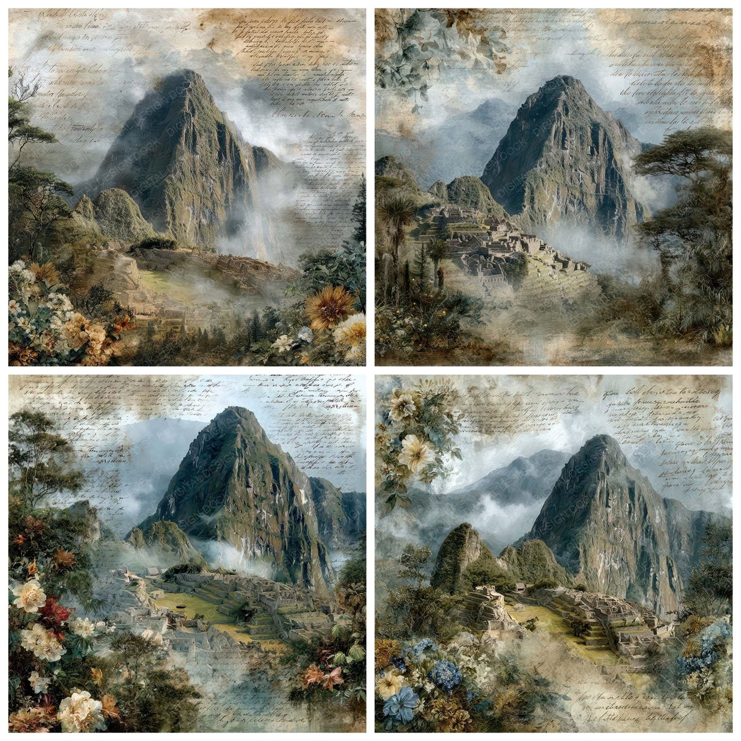 World Wonders Landmark Machu Picchu Digital Paper Pack (DDD007806)