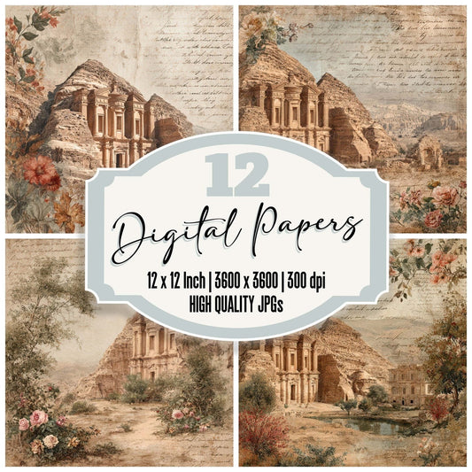 World Wonders Landmark Petra Digital Paper Pack (DDD007807)