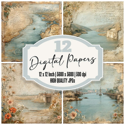 Modern Engineering Landmark Panama Canal Digital Paper Pack (DDD007819)