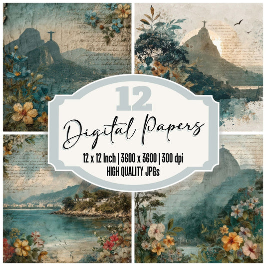 World Wonders Landmark Christ Redeemer Digital Paper Pack (DDD007826)