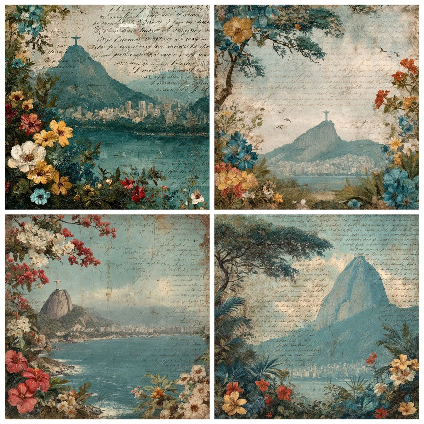 World Wonders Landmark Christ Redeemer Digital Paper Pack (DDD007826)