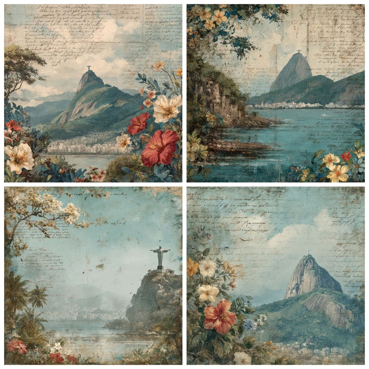 World Wonders Landmark Christ Redeemer Digital Paper Pack (DDD007826)