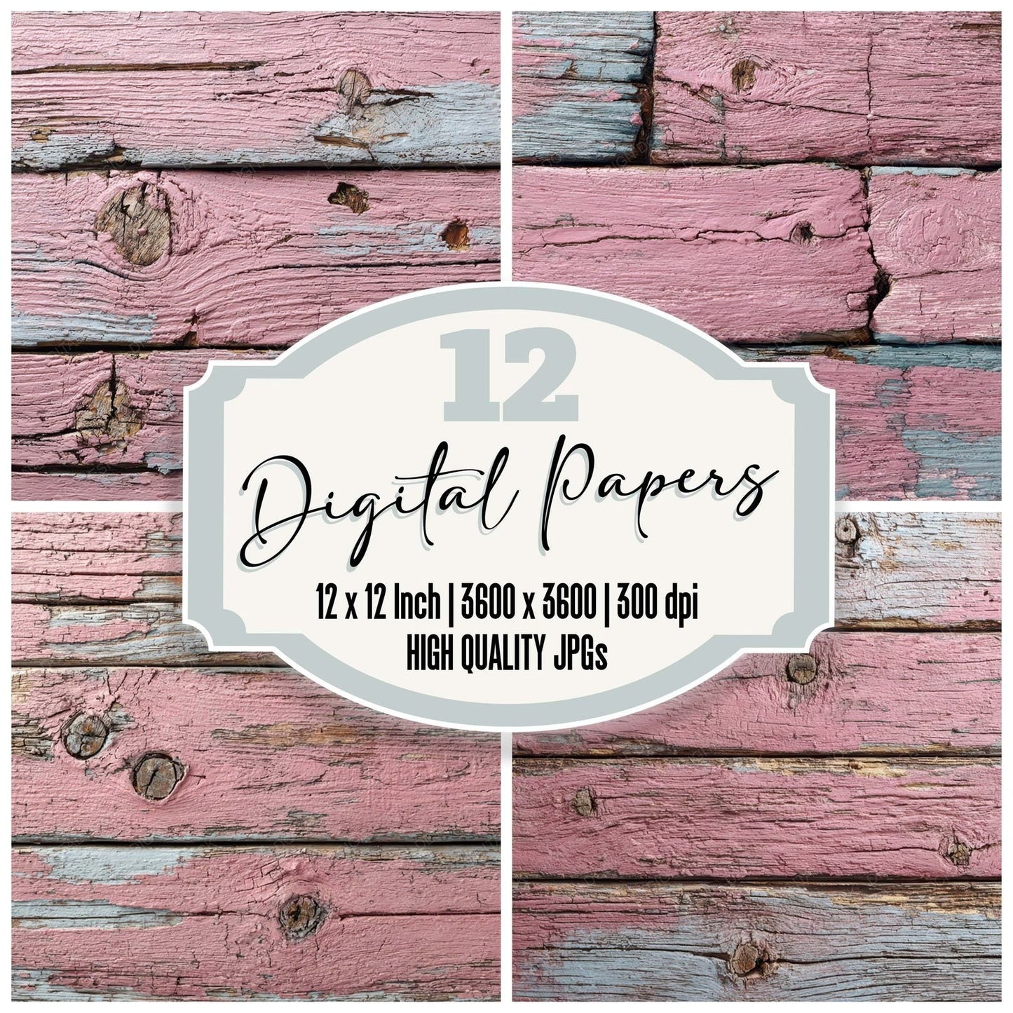 Blush Wash Wood Panels Digital Paper Pack (DDD007869)