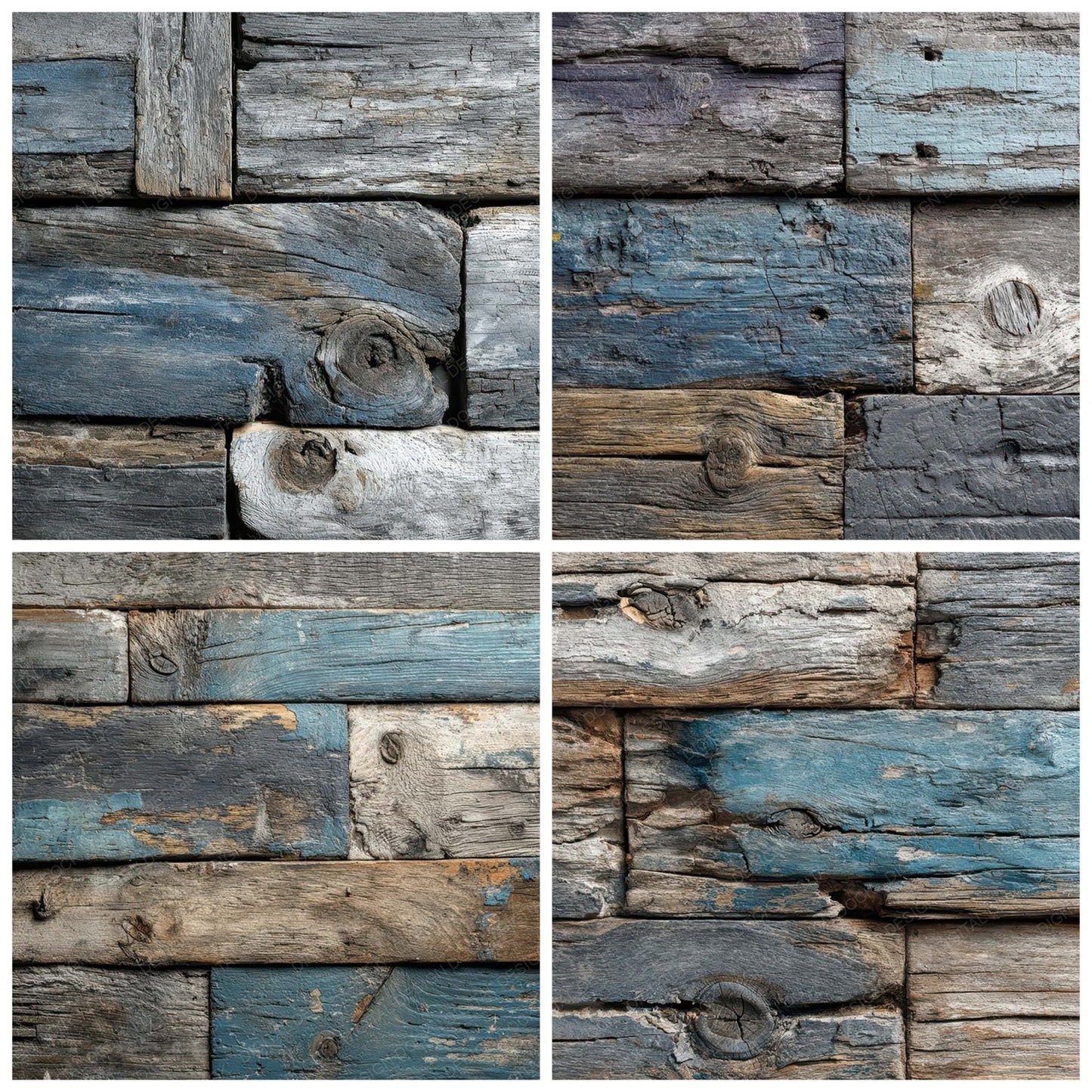 Slate Weathered Wood Panels Digital Paper Pack (DDD007882)