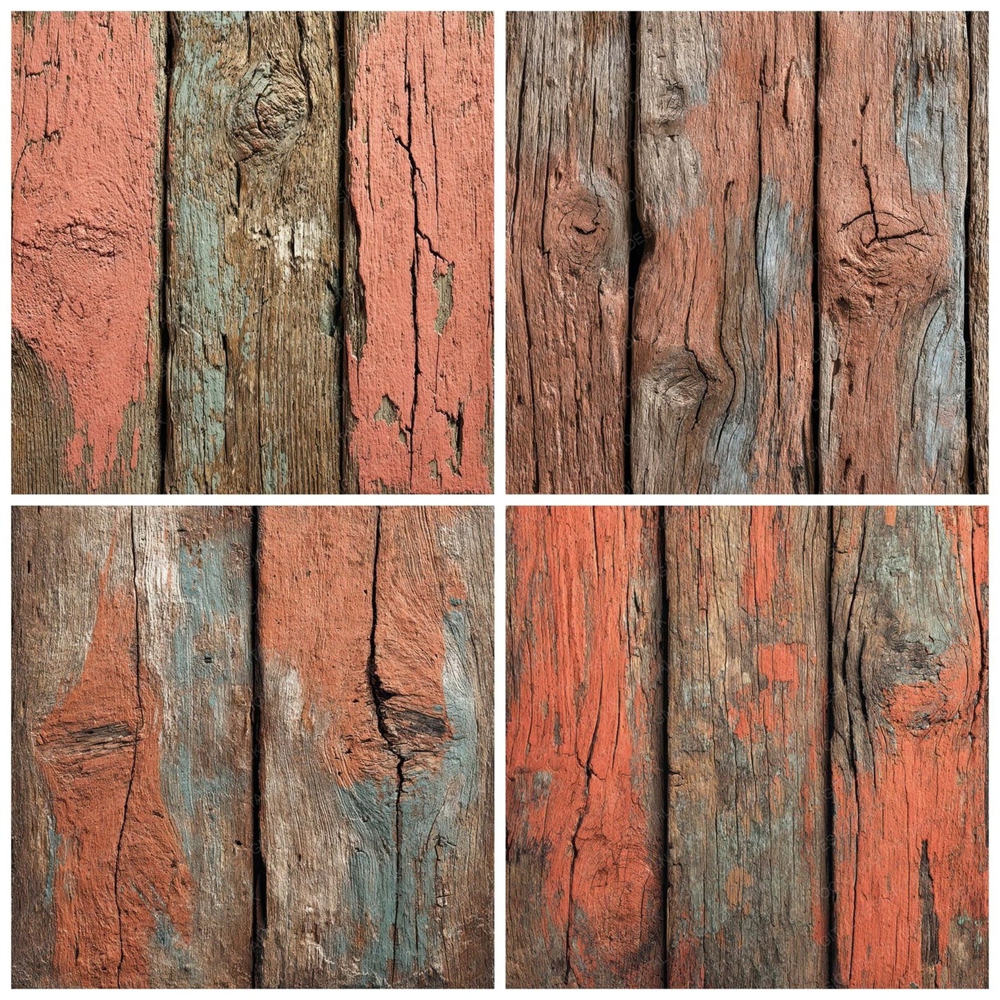 Terracotta Washed Wood Panels Digital Paper Pack (DDD007884)