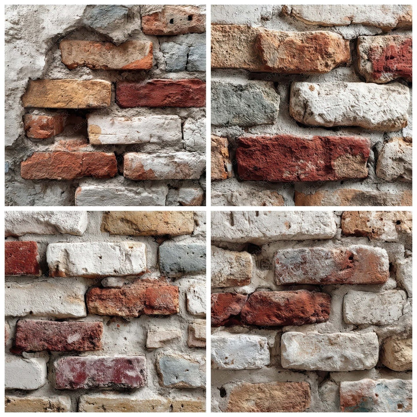 Aged Brick Surface Digital Paper Pack (DDD007888)