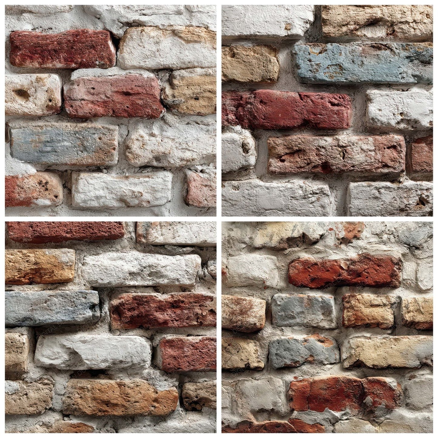 Aged Brick Surface Digital Paper Pack (DDD007888)