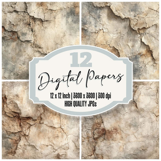 Aged Concrete Surface Digital Paper Pack (DDD007889)