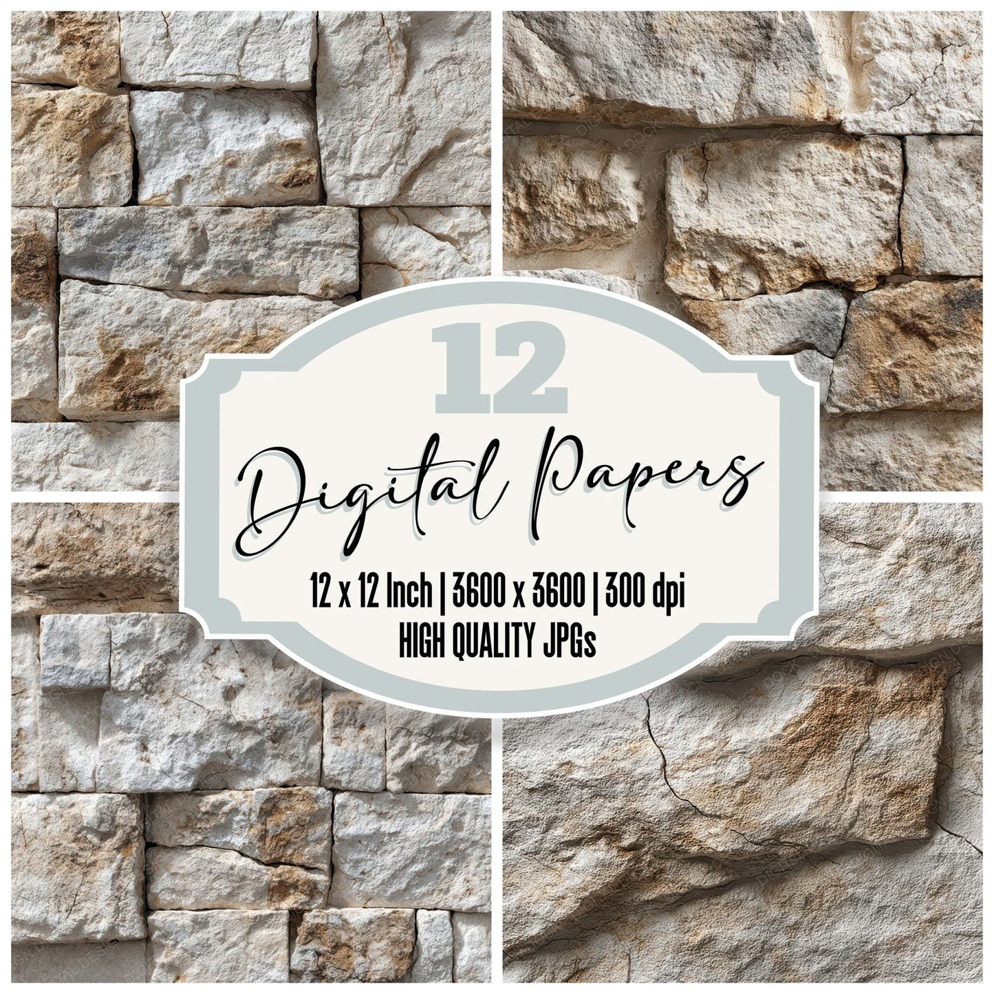 Aged Stone Surface Digital Paper Pack (DDD007892)