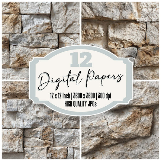 Aged Stone Surface Digital Paper Pack (DDD007892)