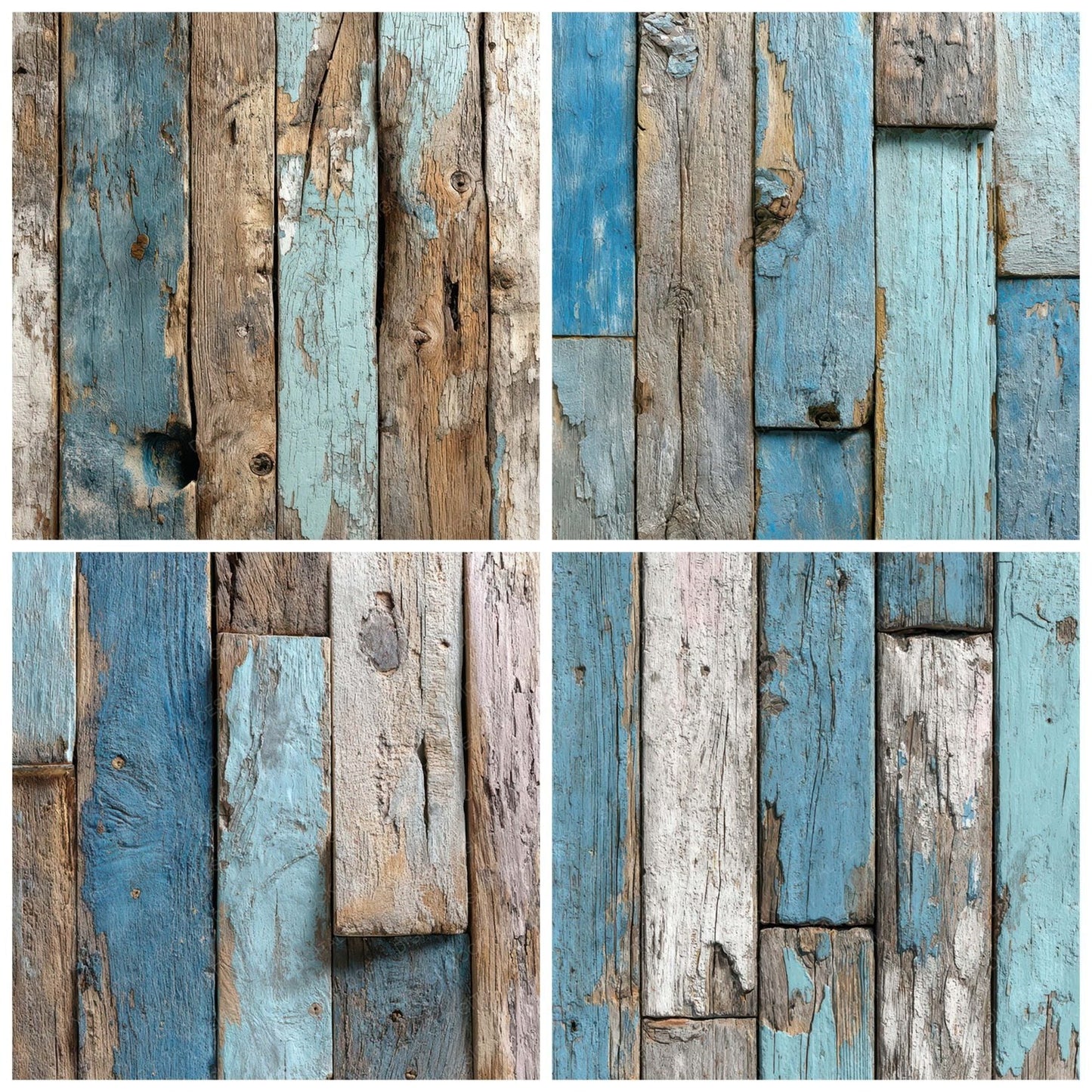 Sky Blue Wood Panels Digital Paper Pack (DDD007903)