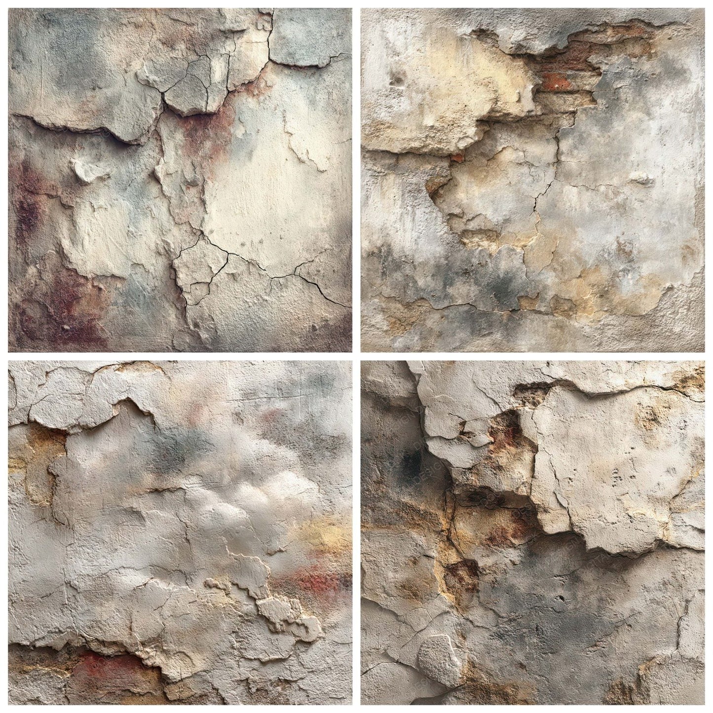 Weathered Plaster Wall Digital Paper Pack (DDD007907)