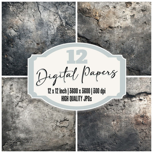 Aged Asphalt Surface Digital Paper Pack (DDD007908)