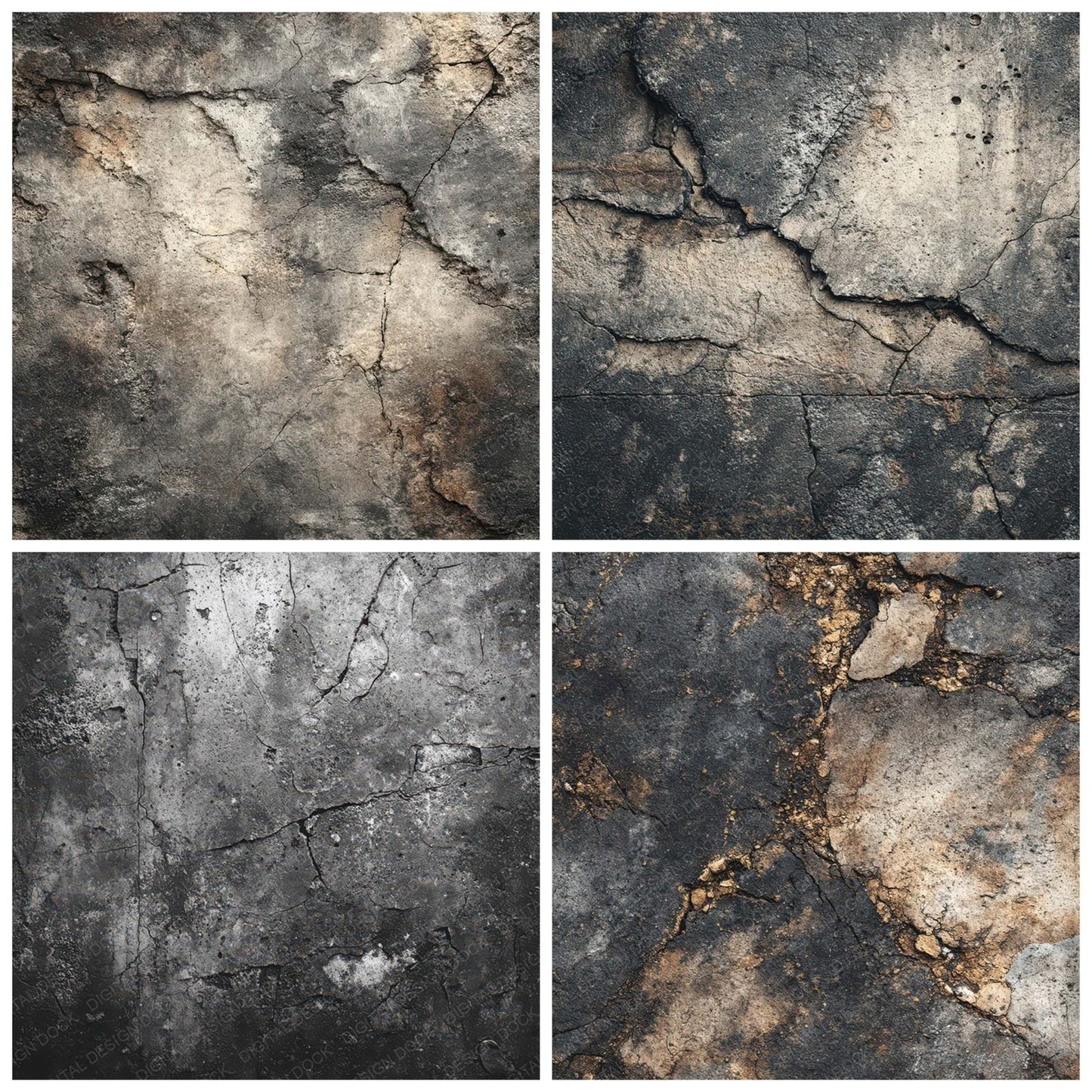 Aged Asphalt Surface Digital Paper Pack (DDD007908)