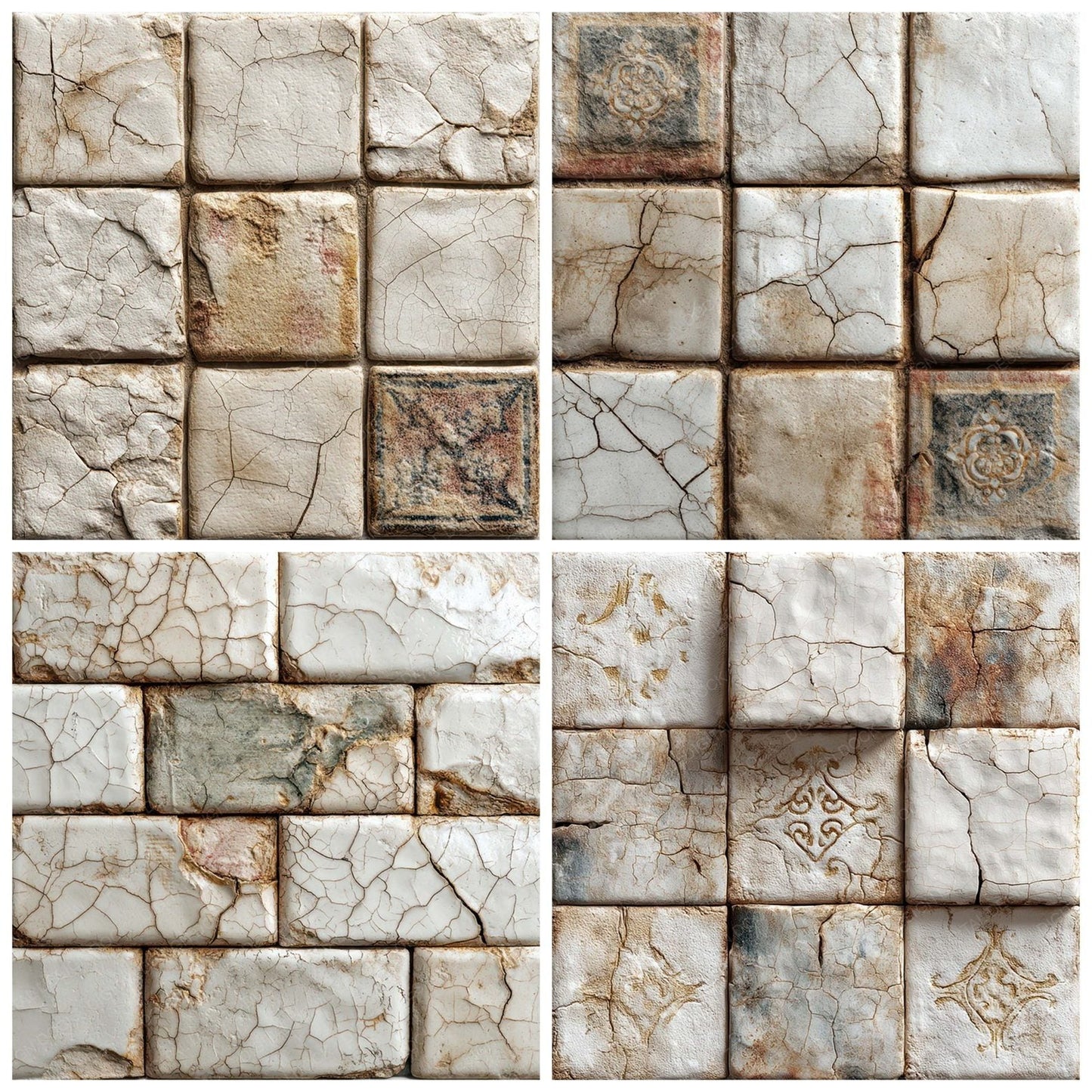 Aged Ceramic Surface Digital Paper Pack (DDD007909)