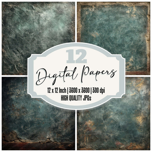 Aged Chalkboard Surface Digital Paper Pack (DDD007910)