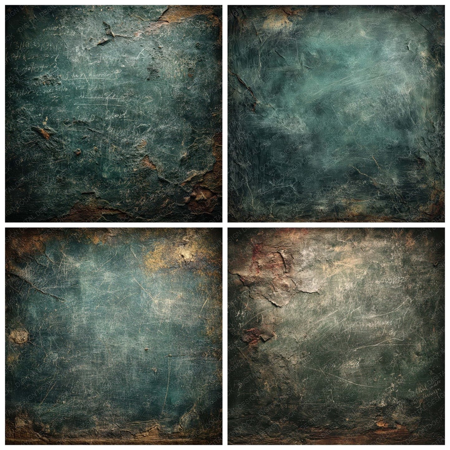 Aged Chalkboard Surface Digital Paper Pack (DDD007910)