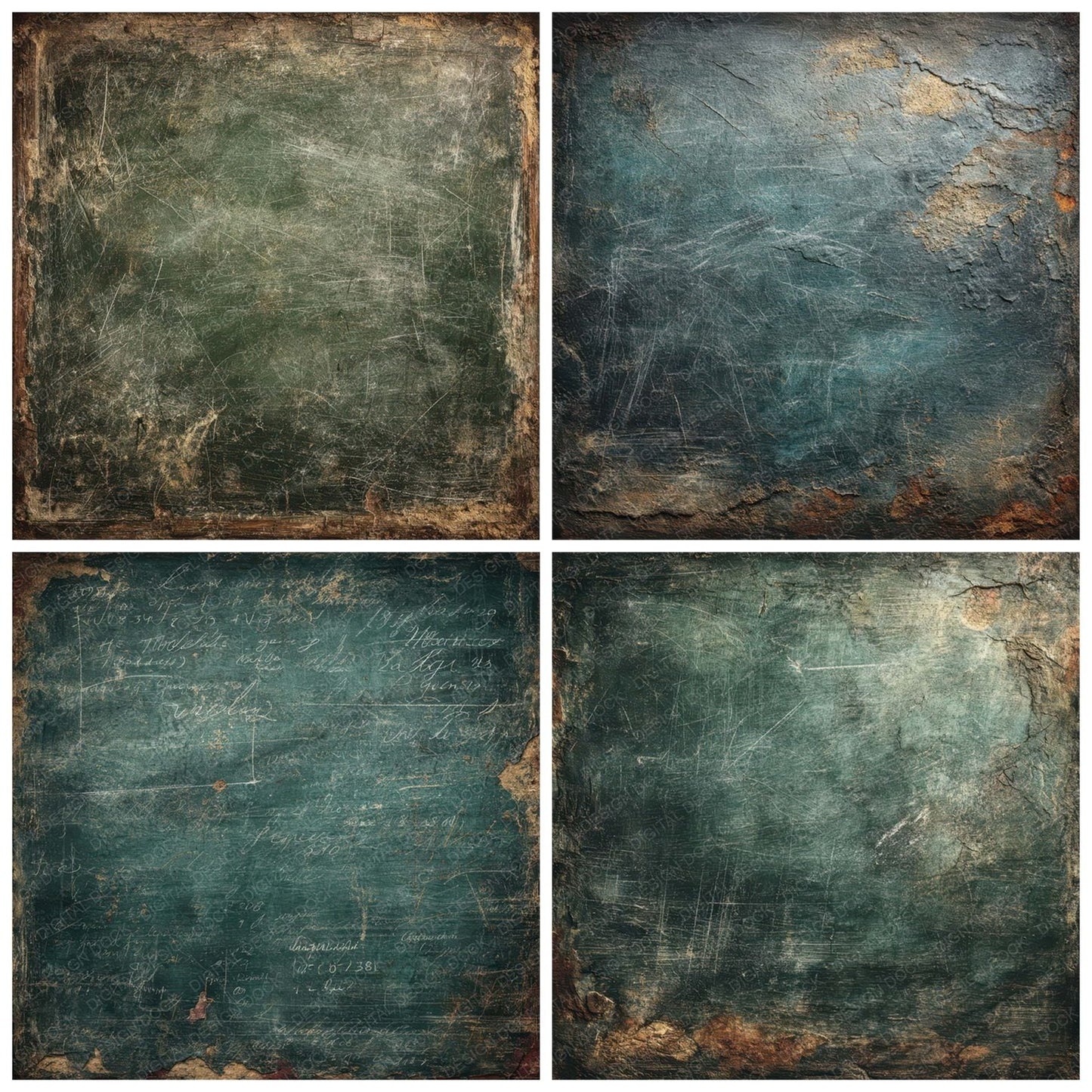 Aged Chalkboard Surface Digital Paper Pack (DDD007910)