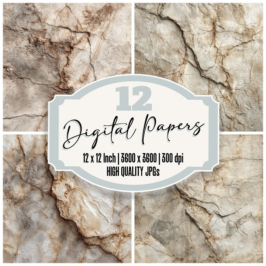 Aged Marble Surface Digital Paper Pack (DDD007912)