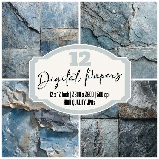 Aged Slate Surface Digital Paper Pack (DDD007913)