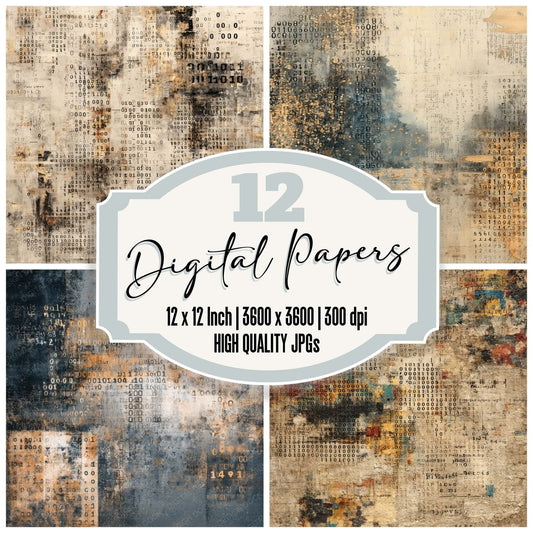 Binary Math Layers Digital Paper Pack (DDD007915)