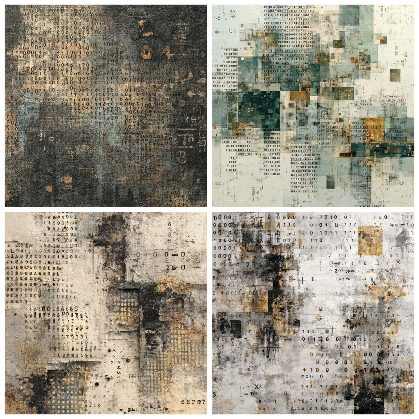 Binary Math Layers Digital Paper Pack (DDD007915)