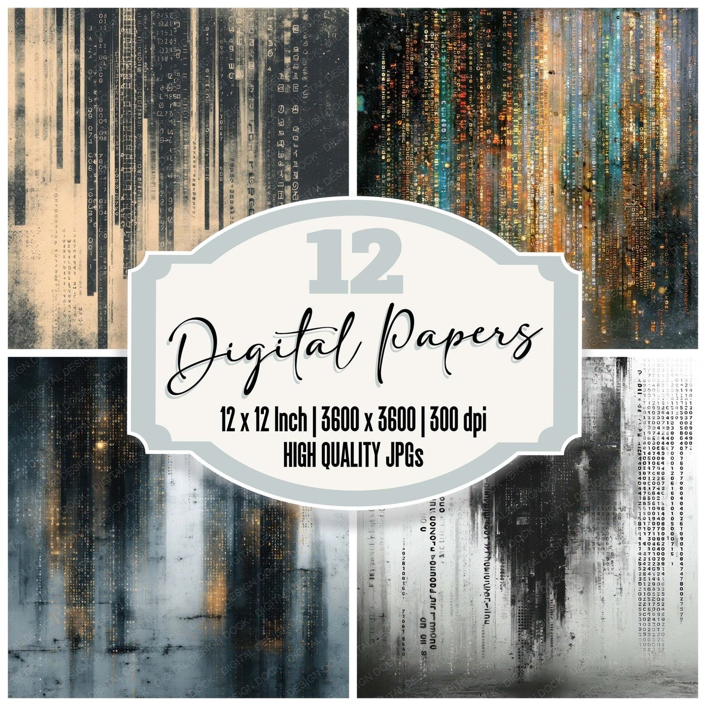 Data Stream Overload Digital Paper Pack (DDD007917)