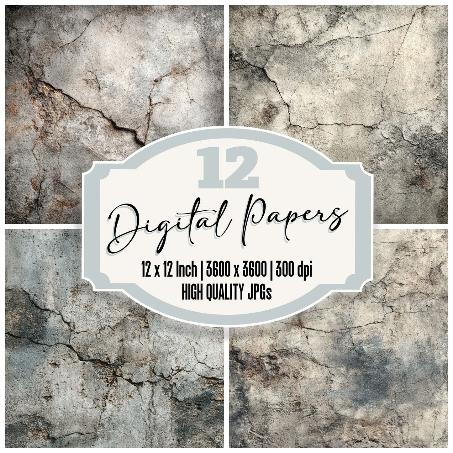 Worn Concrete Floor Digital Paper Pack (DDD007925)